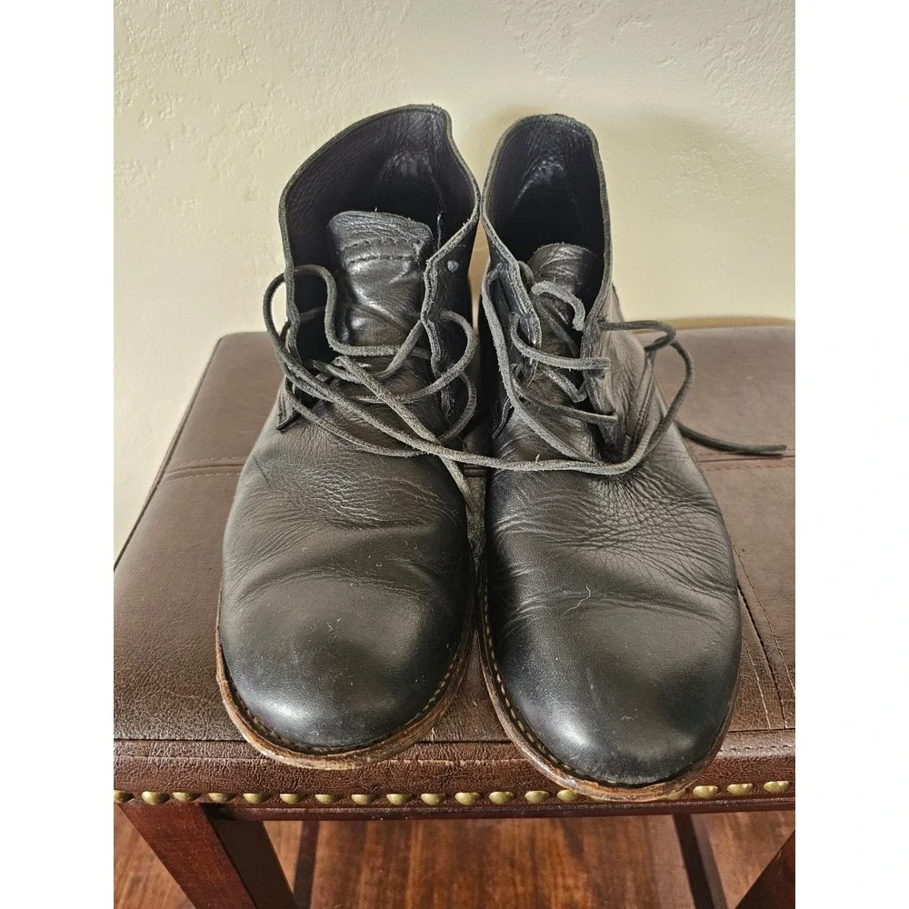 Vintage Shoe Company Black Leather Chucca Streetwear Smart Casual Boots sz 12M‎